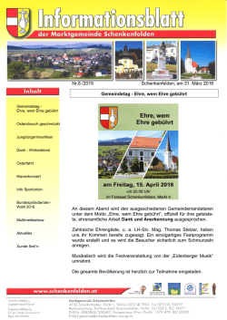 Ehre, wem Ehre geb&uuml;hrt An diesem Abend wird den