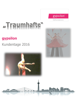 gypsilon Kundentage 2016 - gypsilon Software GmbH