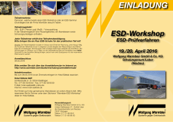 AGENDA ESD-Workshop