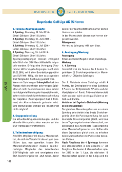 Ausschreibung 2016 - Bayerischer Golfverband