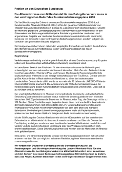Petition an den Deutschen Bundestag: Die - Rhein