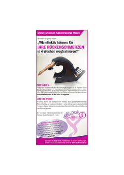 IHRE R&Uuml;CKENSCHMERZEN
