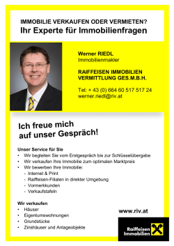 Ihr Experte f&uuml;r Immobilienfragen
