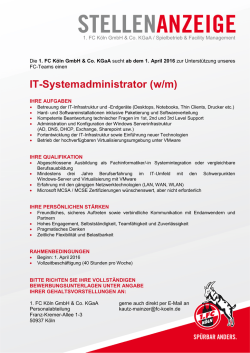 Stellenanzeige