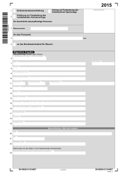 Einkommensteuererkl&auml;rung f&uuml;r beschr&auml;nkt