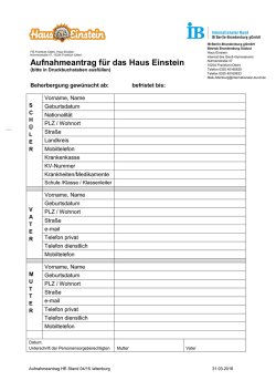 Internationaler Bund &middot; Postfach 60 04 60 &middot; 60334