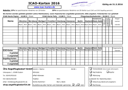 ICAO-Karten 2016 - &Uuml;lis Segelflugbedarf