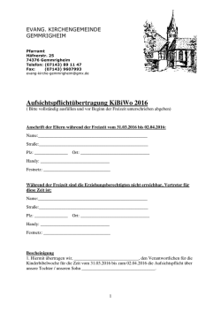 Aufsichtspflichtübertragung KiBiWo 2016