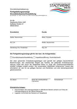 Fertigstellungsanzeige