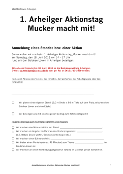 1. Arheilger Aktionstag Mucker macht mit!