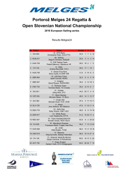 Portorož Melges 24 Regatta & Open Slovenian National