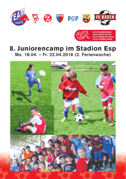 Juniorencamp FC Baden und Team Limmattal im Esp