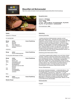 Bisonfilet mit Bohnensalat