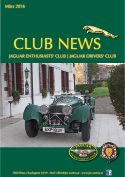 JAGUAR DRIVERS` CLUB März 2016