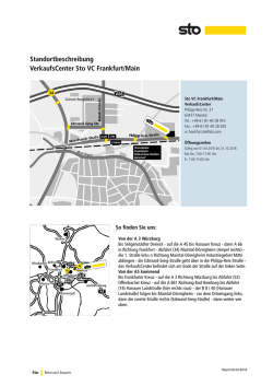 Standortbeschreibung VerkaufsCenter Sto VC Frankfurt/Main