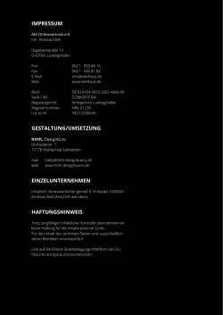 impressum gestaltung/umsetzung einzelunternehmen