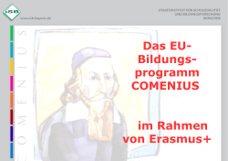 ERASMUS + Die neue EU-Programmgeneration 2014-20