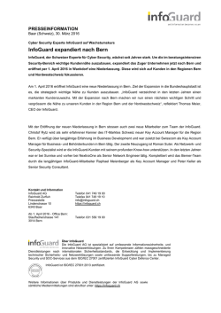 InfoGuard expandiert nach Bern
