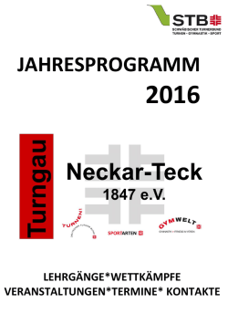 Jahresprogramm 2016