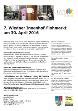 Innenhof-Flohmarkt Aussendung