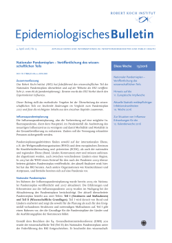 Epidemiologisches Bulletin 13/2016