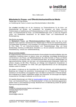 Stellenausschreibung - Das u