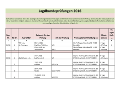 Jagdhundepr&uuml;fungen 2016