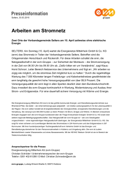 Arbeiten am Stromnetz - Energienetze Mittelrhein GmbH & Co. KG