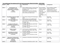 Fernstudiengang Terminplanung f&uuml;r das