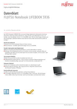 Datenblatt FUJITSU Notebook LIFEBOOK S936