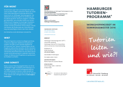 Hamburger tutorien- PROgramm+ - HUL