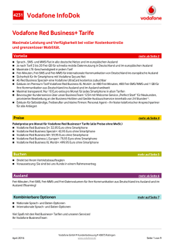 InfoDok 4231: Vodafone Red Business+ Tarife