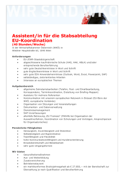 Assistent/in für die Stabsabteilung EU-Koordination