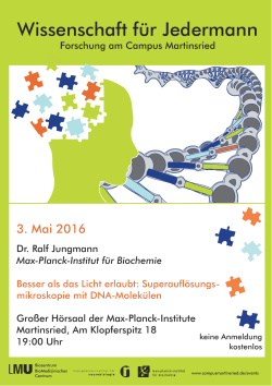 Flyer zum Vortrag von Ralf Jungmann am 3. Mai zum Thema