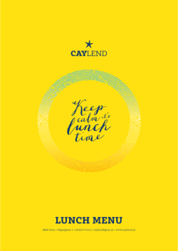 LUNCH MENU