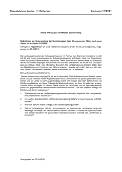Drucksachen allgemein - Nieders&auml;chsischer Landtag