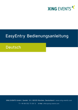 EasyEntry Bedienungsanleitung