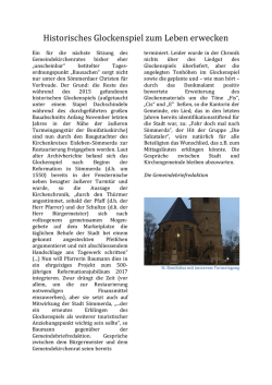 Historisches Glockenspiel zum Leben erwecken
