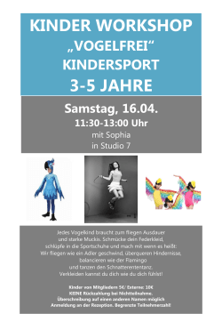 kinder workshop 3-5 jahre
