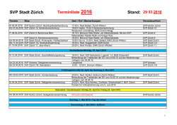 Termine - SVP Stadt Z&uuml;rich