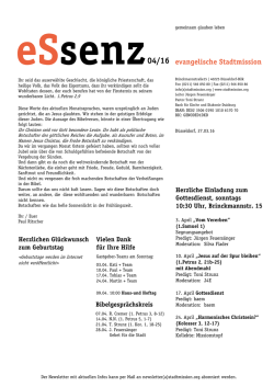 April - evangelische Stadtmission Düsseldorf