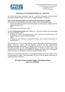 Information zu Zahlungsanweisungen