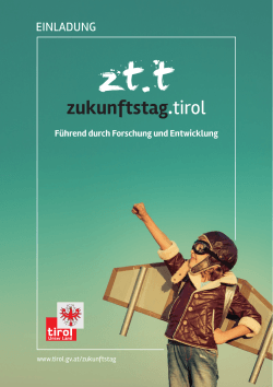 Programm zt.t - Zukunftstag Tirol