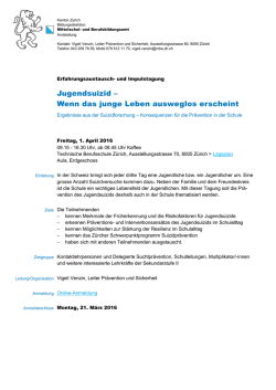 Jugendsuizid - Mittelschul- und Berufsbildungsamt