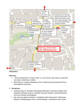Infrastruktur Wohnung: &bull; 1-Zimmer-Appartement, Terrasse, Keller, ca