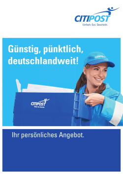 Angebotsmappe CITIPOST GmbH Stand Januar 2016