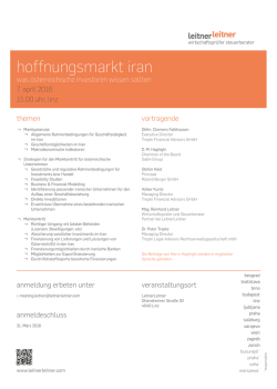 hoffnungsmarkt iran - &Uuml;ber LeitnerLeitner