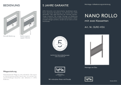 Montageanleitung Nano-Rollo Typ VOU (zwei Kassetten)
