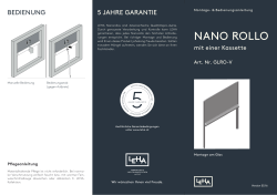 Montageanleitung Nano-Rollo Typ V (eine Kassette)