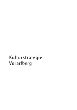 Kulturstrategie Vorarlberg